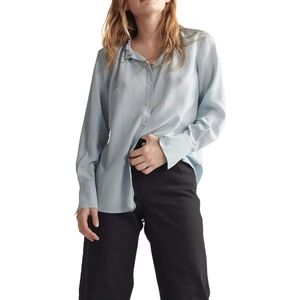 Thakoon Silk Smocked Neck Button-Down Top